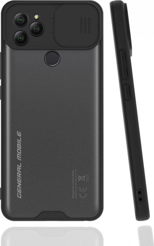 General Mobile GM 22 Kılıf Darbelere Dayanıklı Kamera Koruma Sürgülü Platin Kapak