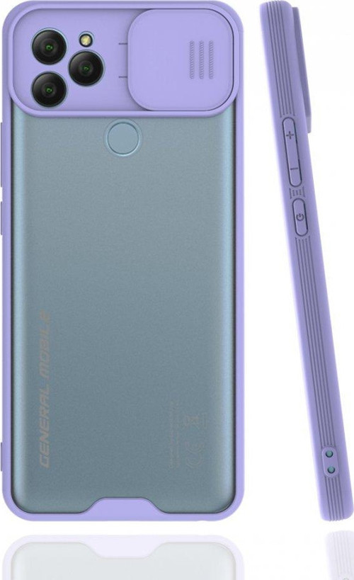 General Mobile GM 22 Kılıf Darbelere Dayanıklı Kamera Koruma Sürgülü Platin Kapak
