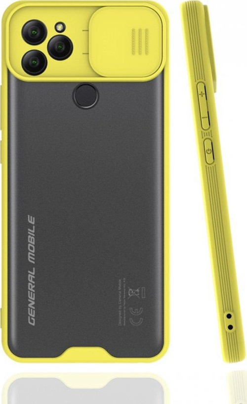 General Mobile GM 22 Kılıf Darbelere Dayanıklı Kamera Koruma Sürgülü Platin Kapak