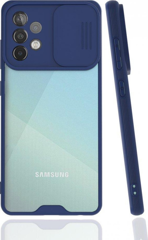 Samsung Galaxy A52S Kılıf Darbelere Dayanıklı Kamera Koruma Sürgülü Platin Kapak