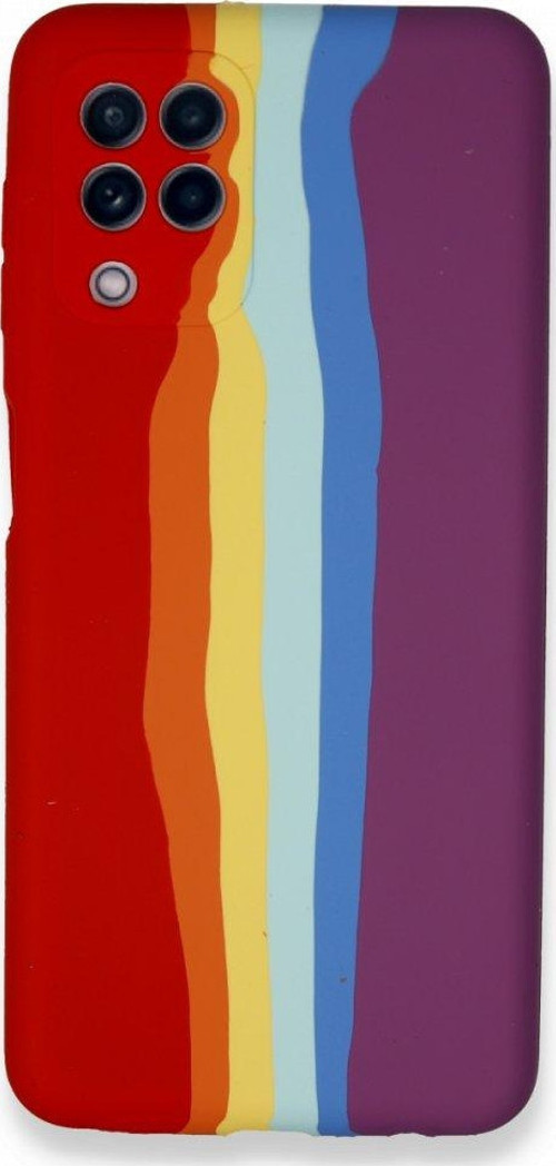 Samsung Galaxy M32 Kılıf Darbelere Dayanıklı Dışı Silikon İçi Kadife Ebruli Lansman Kapak