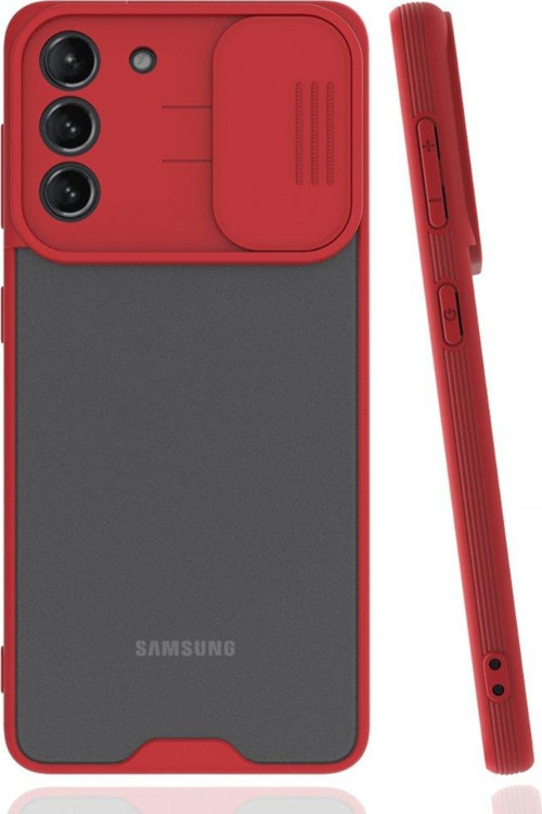 Samsung Galaxy S21 Kılıf Darbelere Dayanıklı Kamera Koruma Sürgülü Platin Kapak