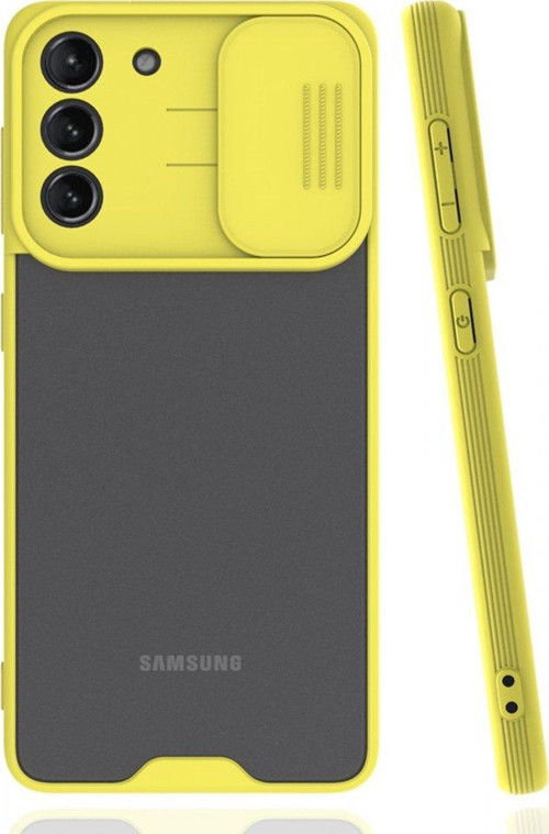 Samsung Galaxy S21 Plus Kılıf Darbelere Dayanıklı Kamera Koruma Sürgülü Platin Kapak