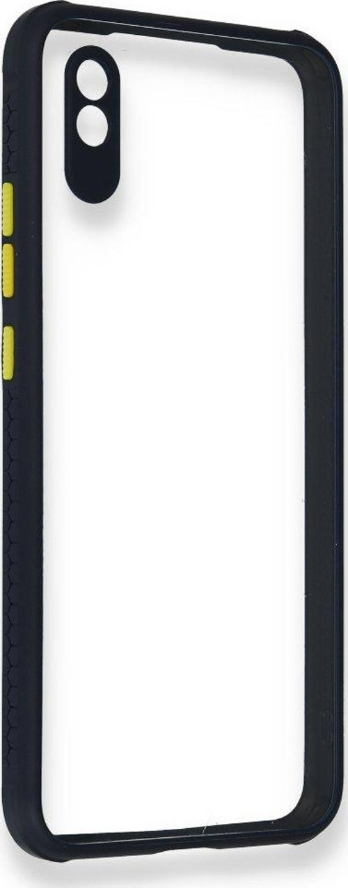 Xiaomi Redmi 9A Kılıf Köşeler Airbag Özellikli Arkası Sert p.c Kenarı Silikon Miami Kapak