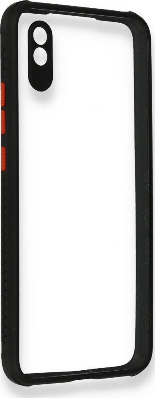 Xiaomi Redmi 9A Kılıf Köşeler Airbag Özellikli Arkası Sert p.c Kenarı Silikon Miami Kapak
