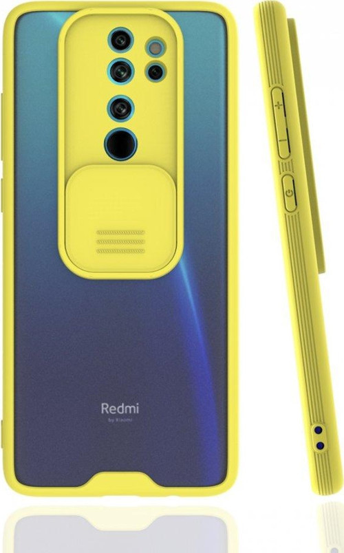 Xiaomi Redmi Note 8 Pro Kılıf Darbelere Dayanıklı Kamera Koruma Sürgülü Platin Kapak
