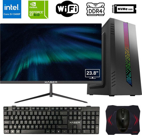 Xsr923 i5 13400F 16GB Ram 256GB M.2 NVMe SSD 2GB GT610 23.8" Monitör Masaüstü Ofis Bilgisayarı