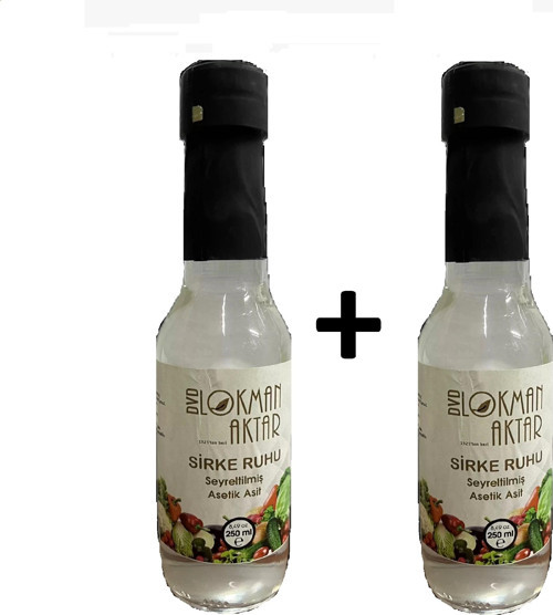 Lokman Aktar Sirke Ruhu Beyaz (Saf Sirke) Sirke 250 ml 2Adet