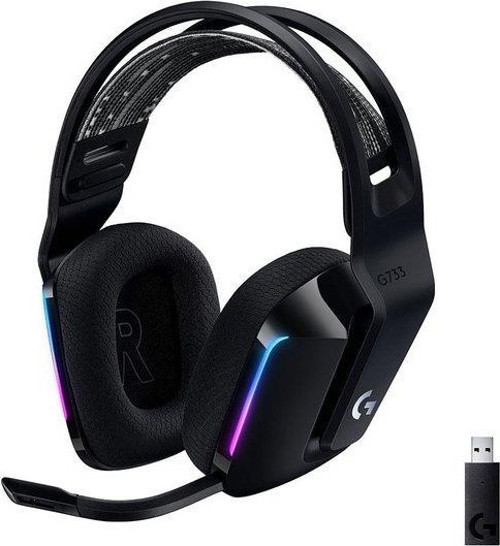 G G733 LIGHTSPEED RGB Kablosuz 7.1 Surround Ses Oyuncu Kulaklığı - Siyah