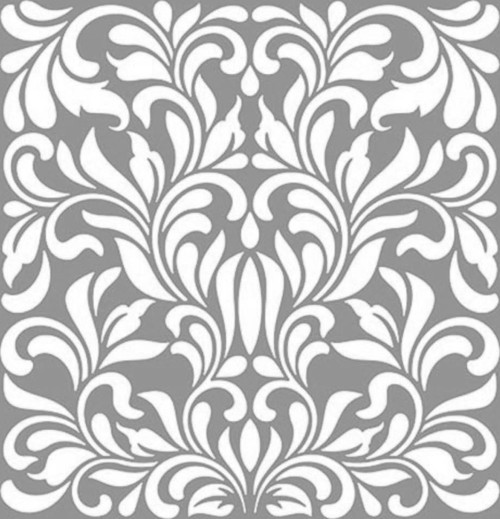 Damask Pansy Stencil Boyama şablonu 30x30 cm, Duvar Stencil, Fayans Stencil, Mobilya Stencil