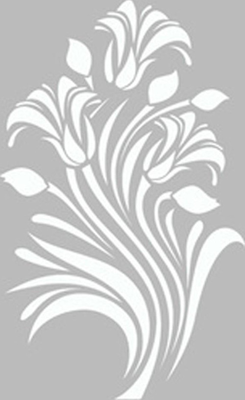 Damask Zambak Stencil Boyama şablonu 30x30 cm, Duvar Stencil, Fayans Stencil, Mobilya Stencil
