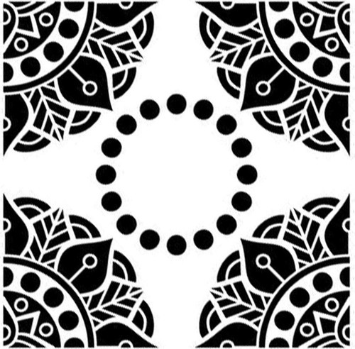 Dış Quad Mandala Stencil Boyama şablonu 30x30 cm, Duvar Stencil, Fayans Stencil, Mobilya Stencil