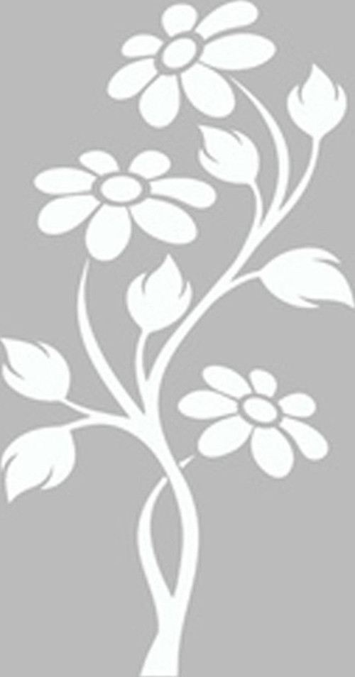 Çiçekli Sarmaşık Stencil Boyama şablonu 30x30 cm, Duvar Stencil, Fayans Stencil, Mobilya Stencil