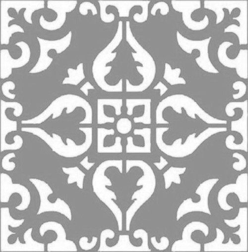 Karo Lavender Stencil Boyama şablonu 30x30 cm, Duvar Stencil, Fayans Stencil, Mobilya Stencil