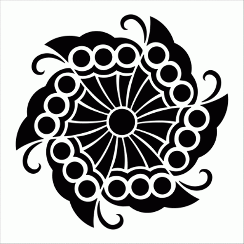 Uzak Doğu Motif 4 Stencil Boyama şablonu 30x30 cm, Duvar Stencil, Fayans Stencil, Mobilya Stencil