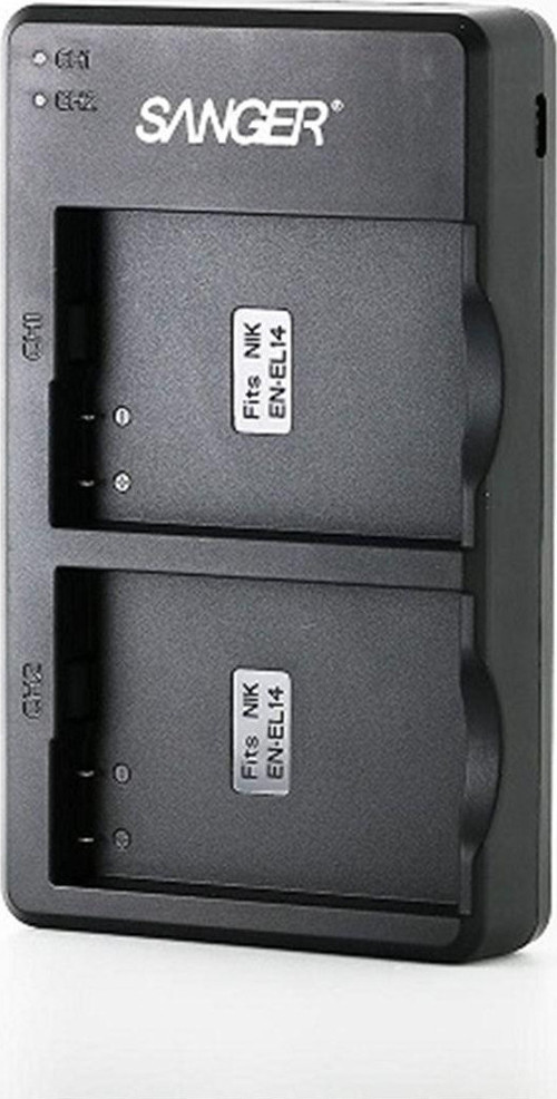 Nikon En-El14 Batarya Uyumlu Ikili Usb Şarj Cihazı
