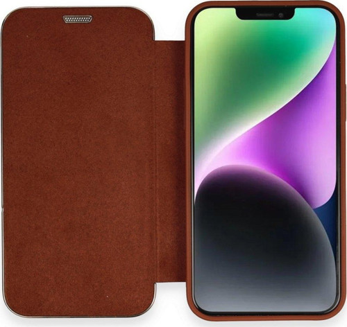 Apple iPhone 14 Pro Kılıf Dışı Deri İçi Süet Darbe ve Çizilmelere Ekstra Korunaklı Dolpin Kapak