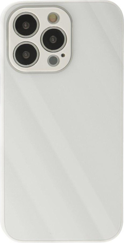 Apple iPhone 14 Pro Max Kılıf Kamera Korumalı Arkası 9H Temperli Cam Yüzey Soft Tasarım Glass Kapak
