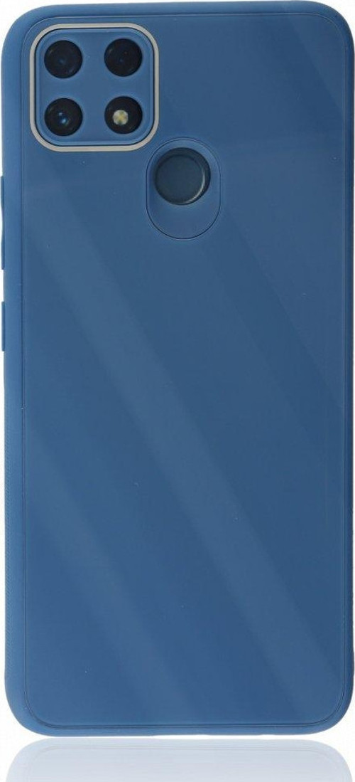 Realme C25 Kılıf Kamera Korumalı Arkası 9H Temperli Cam Yüzey Soft Tasarım Glass Kapak
