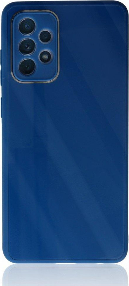 Samsung Galaxy A72 Kılıf Kamera Korumalı Arkası 9H Temperli Cam Yüzey Soft Tasarım Glass Kapak