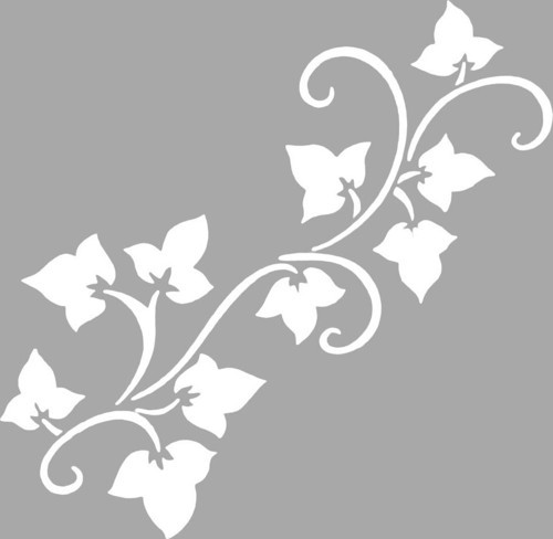 Dalında Yaprak Stencil Boyama şablonu 30x30 cm, Duvar Stencil, Fayans Stencil, Mobilya Stencil