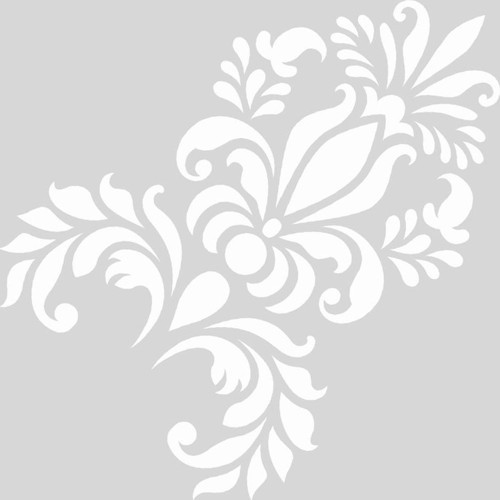 Damask Motif Stencil Boyama şablonu 30x30 cm, Duvar Stencil, Fayans Stencil, Mobilya Stencil