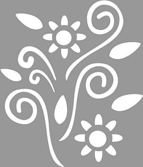 Floral Rouge Stencil Boyama şablonu 30x30 cm, Duvar Stencil, Fayans Stencil, Mobilya Stencil