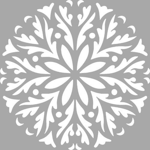 Oval Motif Stencil Boyama şablonu 30x30 cm, Duvar Stencil, Fayans Stencil, Mobilya Stencil