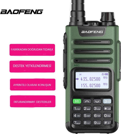 Baofeng Telsiz Uv13 Pro Yüksek Güçlü Uzun Menzil Dış Mekan Kamuflaj Yeşil El Telsizi