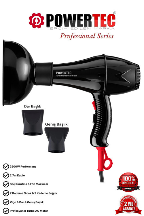 TR-901 Fön Makinesi + Vigo Başlık Profesyonel Saç Kurutma