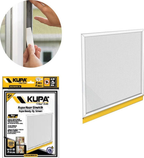 Hazır Sineklik Yapışkan Bantlı - Tek Kanat - 0.75 mm x 1.25 mt. - 1 Adet