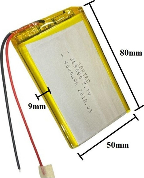 855080 3.7V 4000 Mah Lityum Polimer Pil 1.5A (Drone Için Uygun Değildir)
