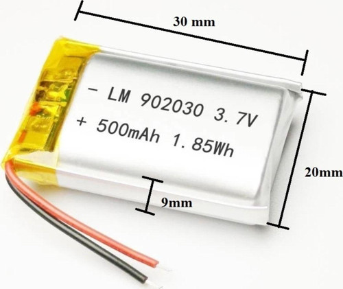 902030 3.7V 500Mah Lityum Polimer Pil 1.5A (Drone İçin Uygun Değildir)