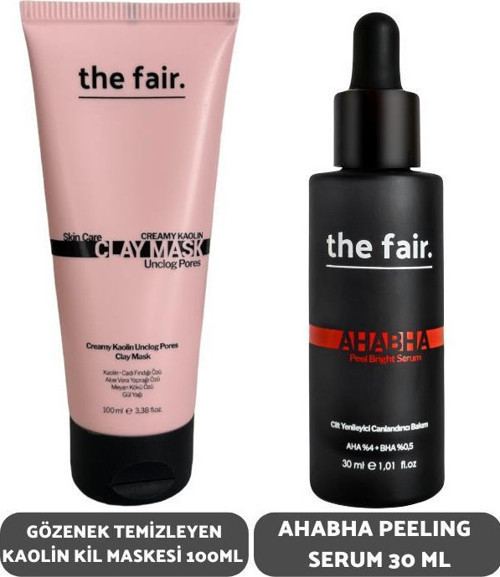 . Gözenek Temizleyen Kaolin Kil Maskesi 100 ml ve Ahabha Peeling Serum 30 ml