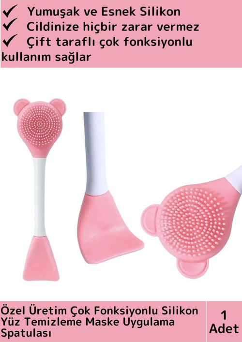 Premium Tasarım Çok Amaçlı Makyaj Esnek Yumuşak Silikon Yüz Temizleme Maske Uygulama Fırça&Spatulası