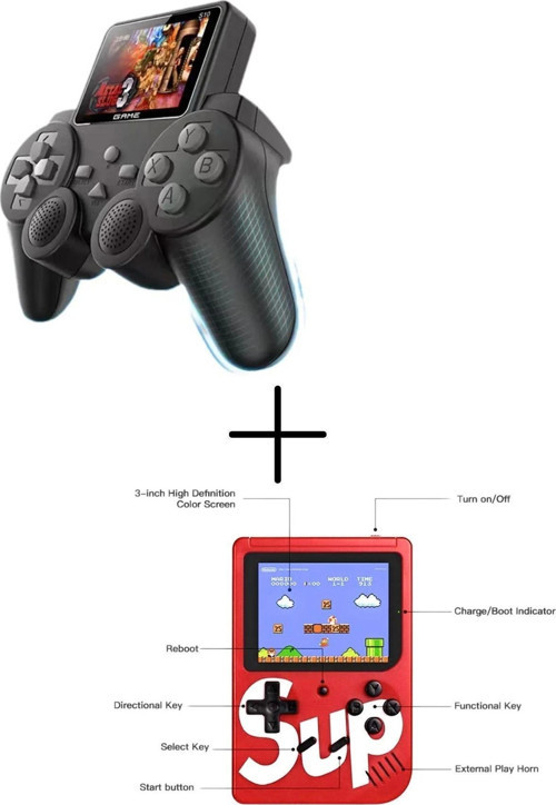 S10 Gamepad Retro Oyun Konsolu 520 Nostaljik Oyun Yüklü Tv'ye Bağlanabilir&Mini Sup Atari Set