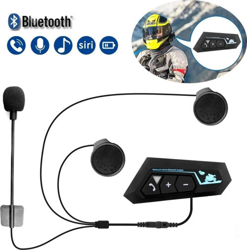 Motosiklet Mikrofonu Uyumlu Bluetooth 5.0 Kulaklık Bluetooth Interkom Kask Kulaklığı