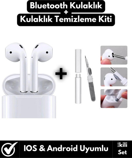 Premium Model Bluetooth V5 Kulak İçi Kulaklık+Kulaklık Temizleme Kiti Hediye
