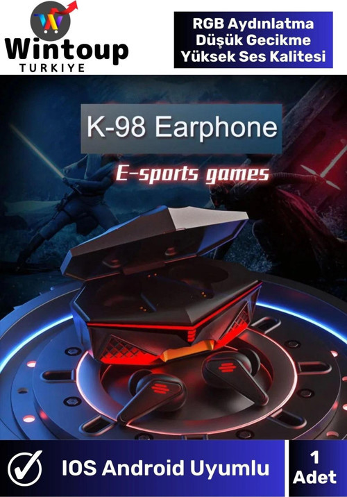 Huawei Uyumlu RGB Işıklı Kablosuz Bluetooth Oyuncu Kulaklığı Profesyonel Ses Kalitesi