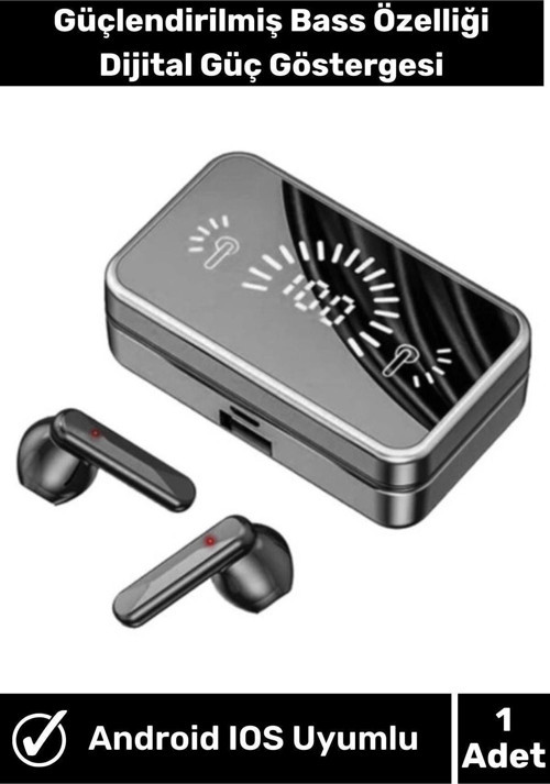 Kulak Içi Tws Bluetooth Kulaklık Led Göstergeli Powerbankli Kablosuz Wireless V5