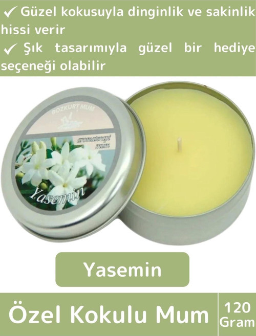 Premium Özel Metal Kutulu Arınma Huzur Meditasyon Yoga Esans Dekoratif Mum Oda Kokusu 120 Gram