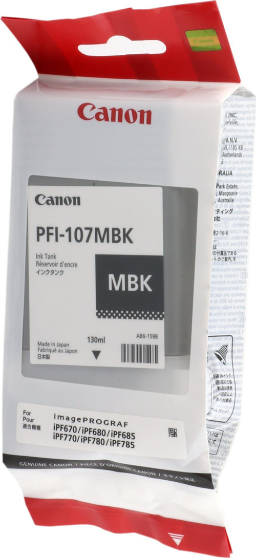 PFI-107MBK Matte Black Mat Siyah Plotter Kartuş IPF770-775