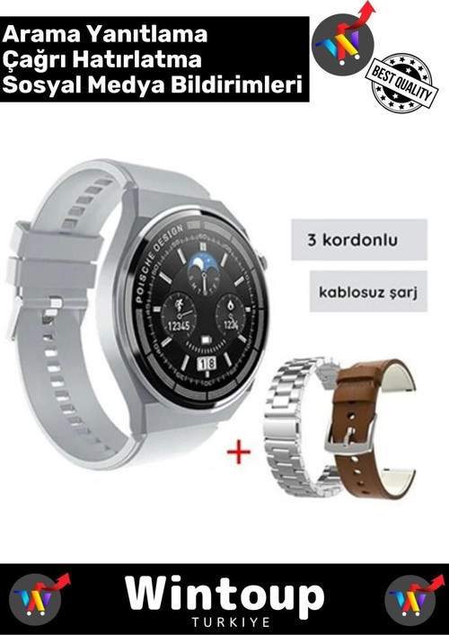 Watch 3 Max Wear Akıllı Saat Iphone Ve Android Tüm Telefonlara Uyumlu Arama Konuşma Smartwatch
