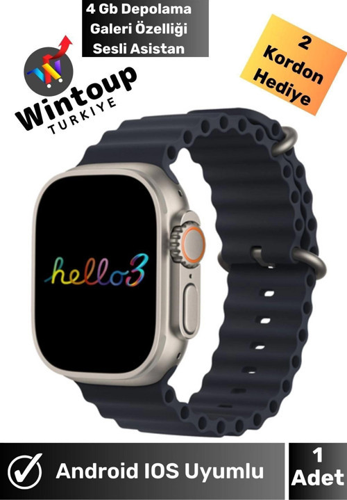 Amoled Ekran 4gb Hafıza Özellikli Akıllı Saat Tüm Telefonlara Uyumlu Smart Watch