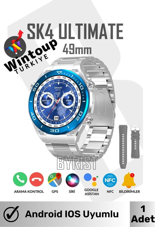 Huawei Uyumlu Watch Classic Sk4 Ultimate 49mm 1.45' Tam Ekran Gps/nfc/sesli Asistan Akıllı Saat