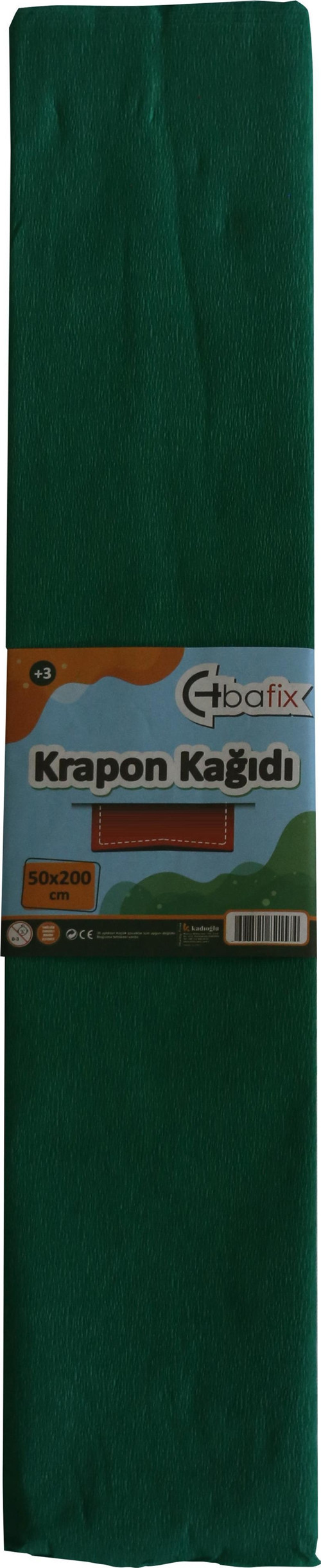Krapon Kağıdı 50x200 CM Koyu Yeşil Krapon Kağıdı 10 Lu Paket