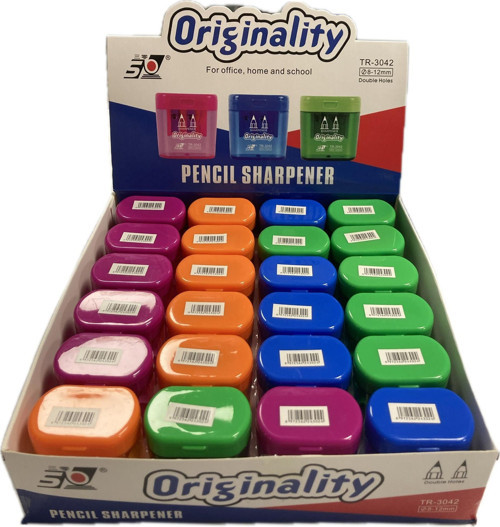Originality Kalemtıraş Çiftli Hazneli Öğrencili Kalemtıraş 24 Lü Paket