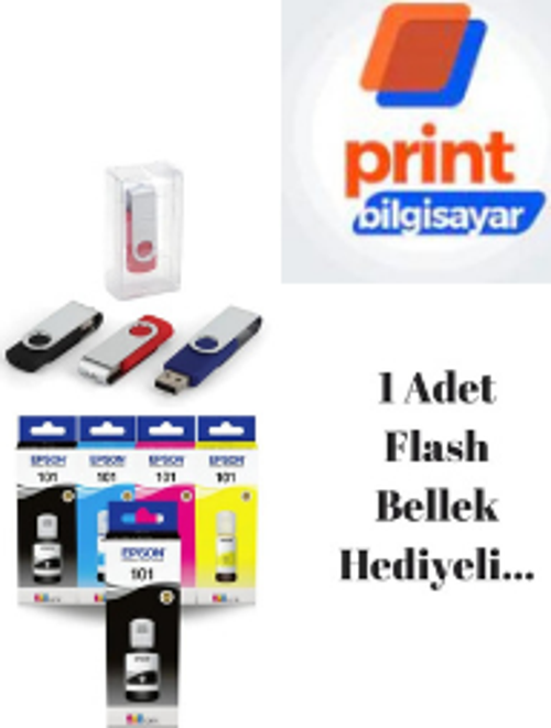 Epson 101 / L6290 Orjinal Mürekkep Takımı +1 Siyah Hediyeli Flash Usb Bellek Hediyeli