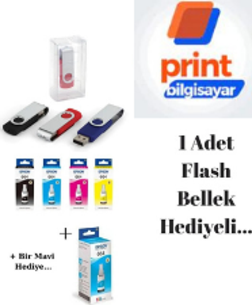 Epson T664 / L120 Orjinal Mürekkep Takımı +1 Mavi Hediyeli Flash Usb Bellek Hediyeli