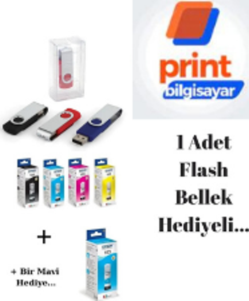Epson 103 / L3150 Orjinal Mürekkep Takımı +1 Mavi Hediyeli Flash Usb Bellek Hediyeli